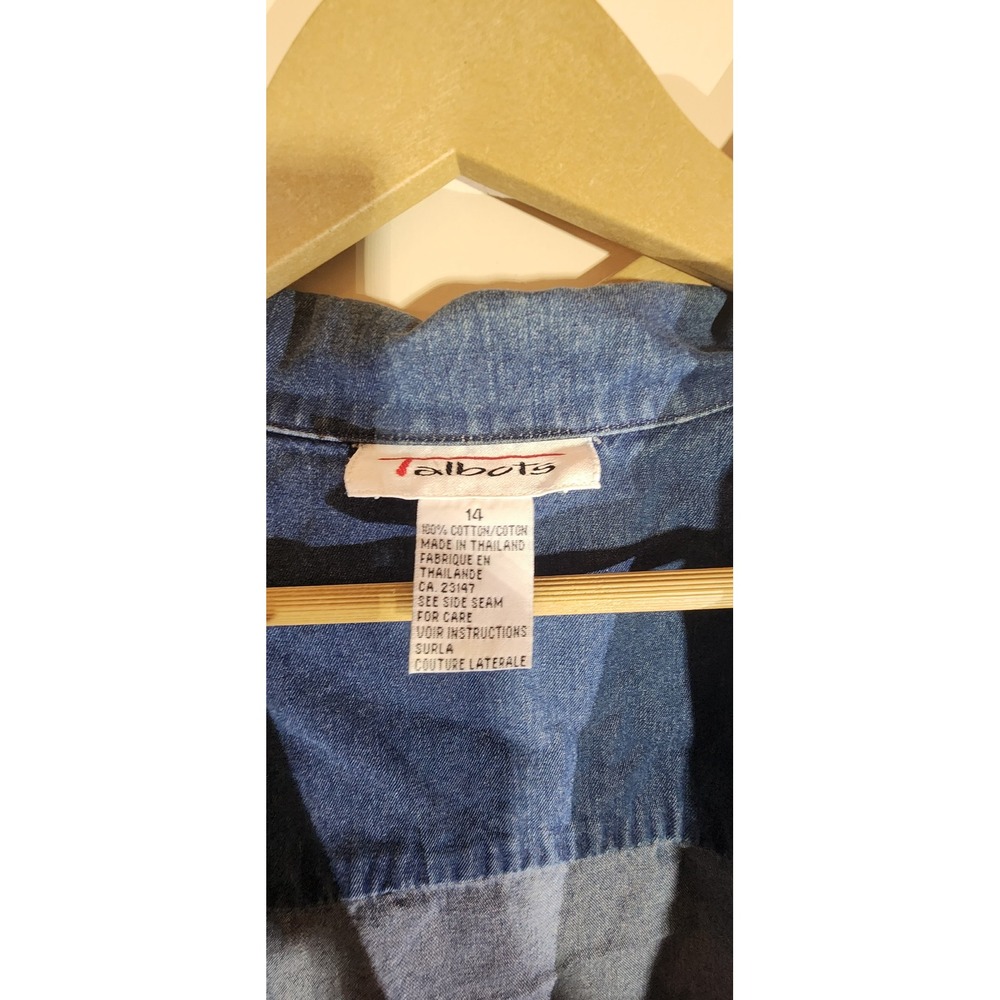 Talbots Vintage Denim Maxi Dress and Cropped Denim Jacket Set Blue Wash - Picture 4 of 14